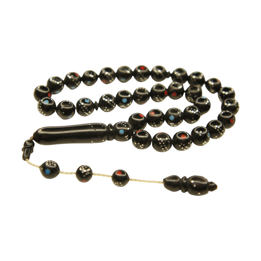 Exklusive Faturan Osmanische Kuka Gebetskette in Schwarz , Seltenes Sammlerstück Handgefertigt