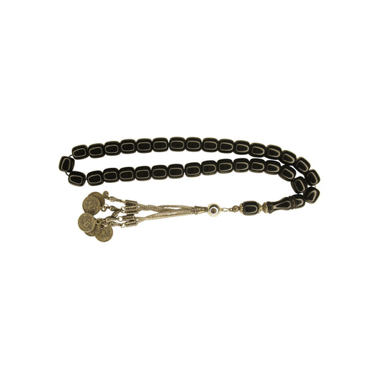 Exklusive Faturan Osmanische Katalin Bakalite Gebetskette in Schwarz– Antiker Stil, Seltenes Sammlerstück Handgefertigt