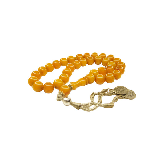 Exklusive Faturan Osmanische Katalin Bakalite Gebetskette in Orange– Antiker Stil, Seltenes Sammlerstück Handgefertigt