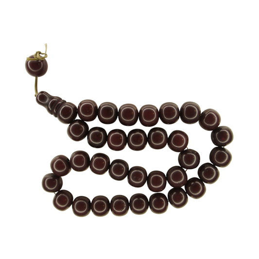 Exklusive Faturan Osmanische Katalin Bakalite Gebetskette in Bordeaux – Antiker Stil, Seltenes Sammlerstück Handgefertigt