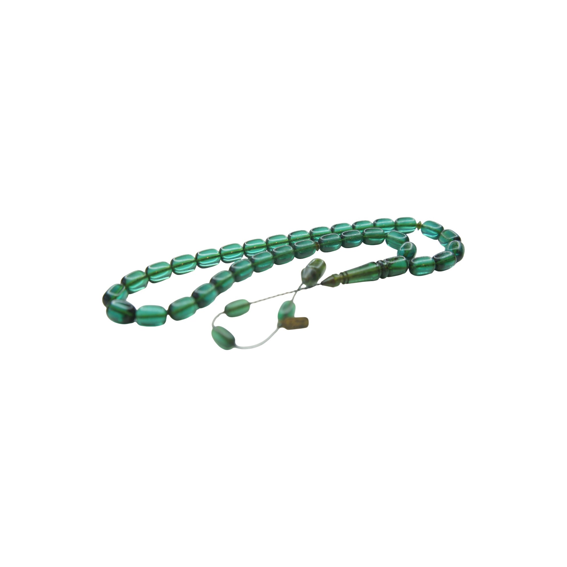 Feuerbernstein Tesbih Grün A72 – handgefertigte Gebetskette